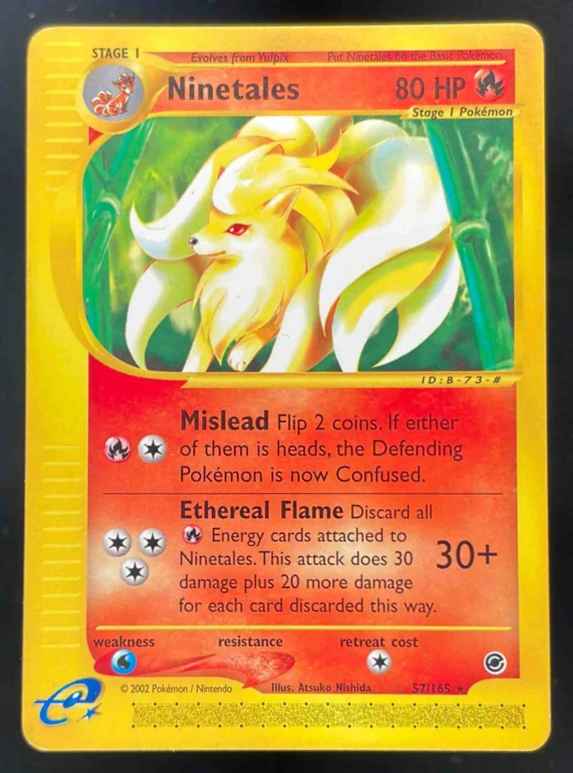 2002 Pokemon Expedition Set #57/165 Ninetales
