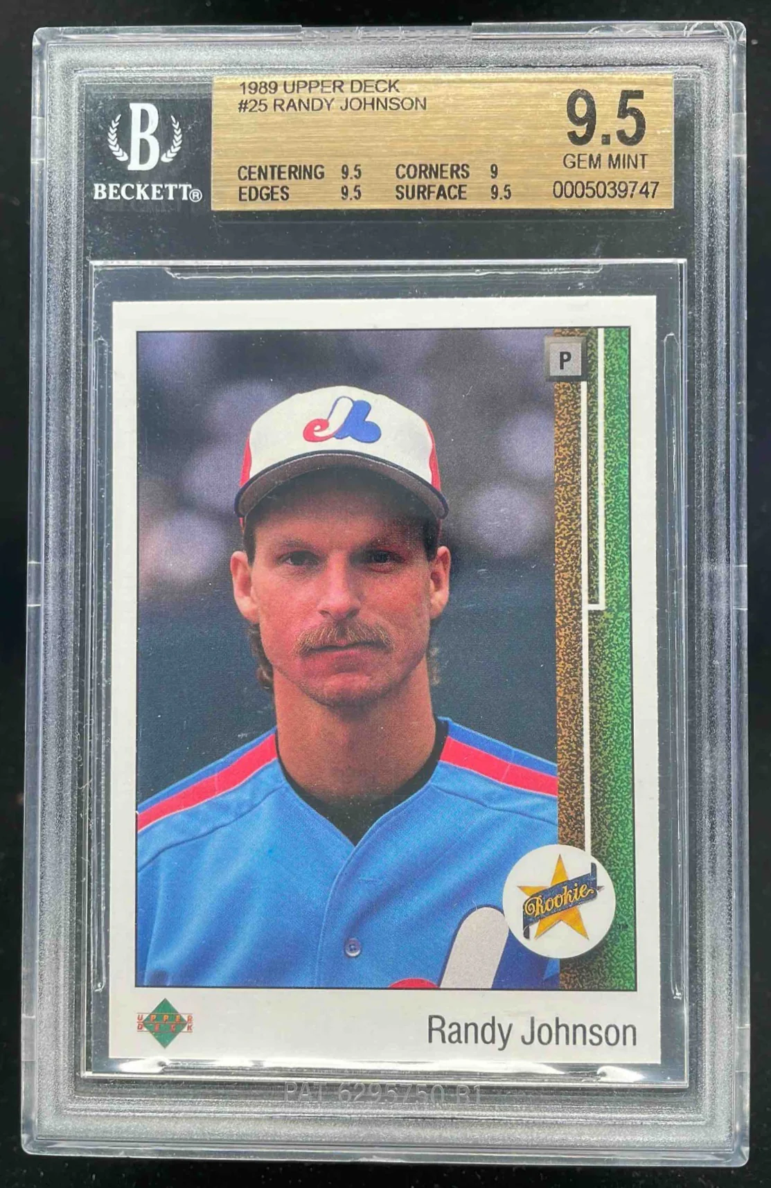 1989 Upper Deck #25 Randy Johnson RC BGS 9.5