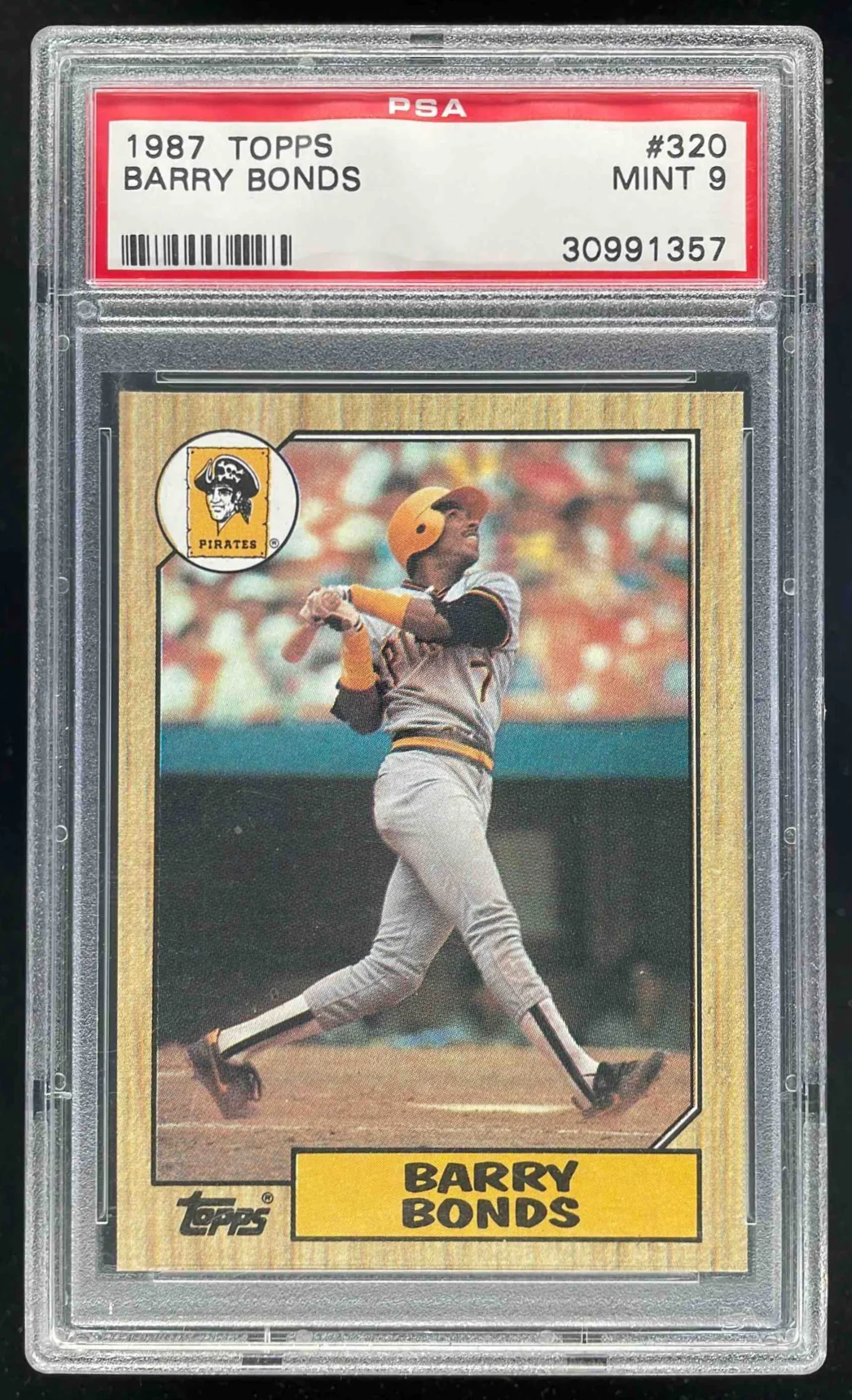 1987 Topps #320 Barry Bonds RC PSA 9
