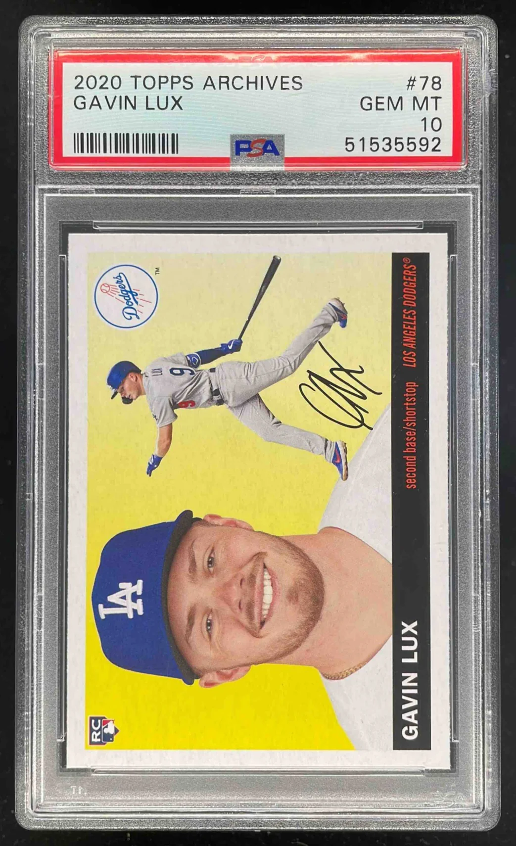 2020 Topps Archives #78 Gavin Lux RC PSA 10
