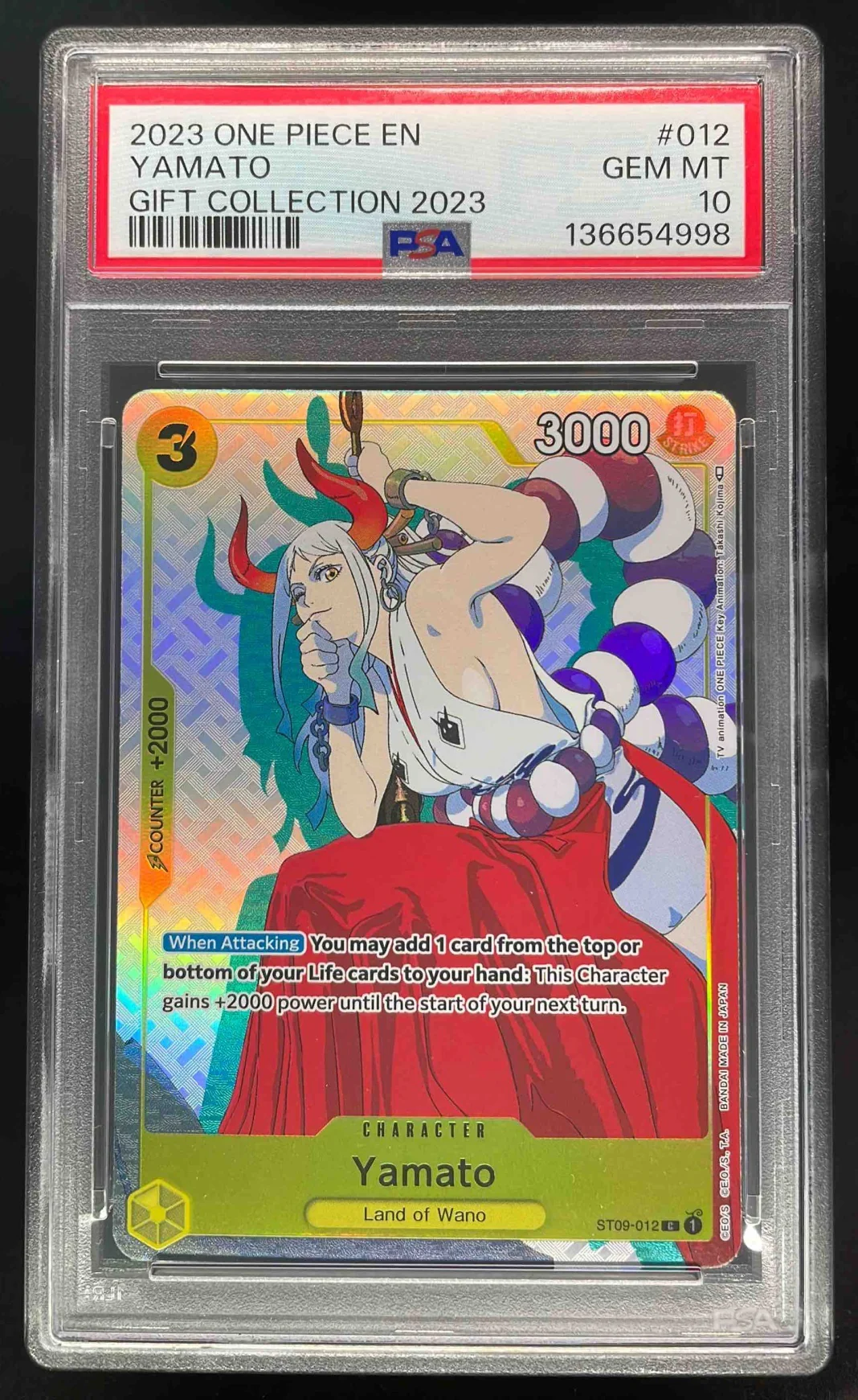 2023 One Piece EN Gift Collection #012 Yamato PSA 10