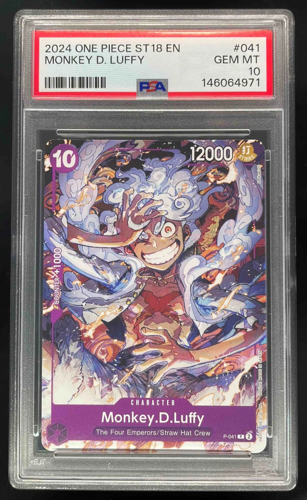 2024 One Piece ST18 EN #041 Monkey D Luffy PSA 10