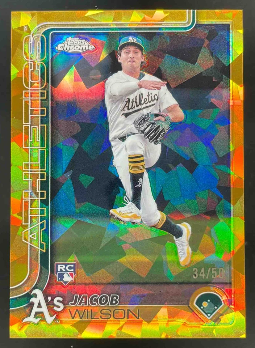 2025 Topps Chrome Sapphire Gold Refractor #96 Jacob Wilson RC /50