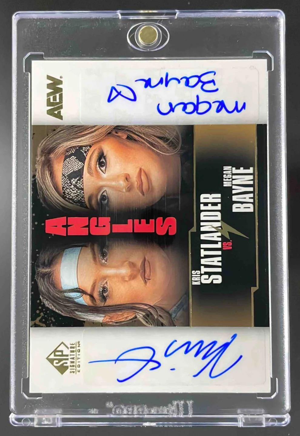 2025 Upper Deck SP Signature Edition AEW Angles Megan Bayne Kris Statlander Auto