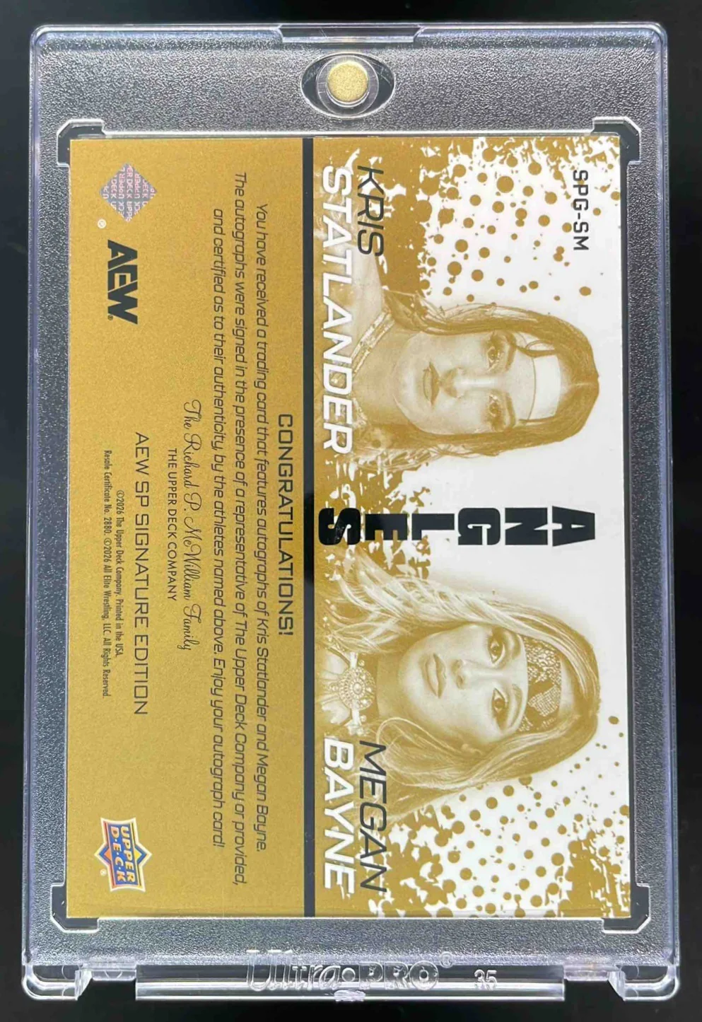 2025 Upper Deck SP Signature Edition AEW Angles Megan Bayne Kris Statlander Auto - Image 2