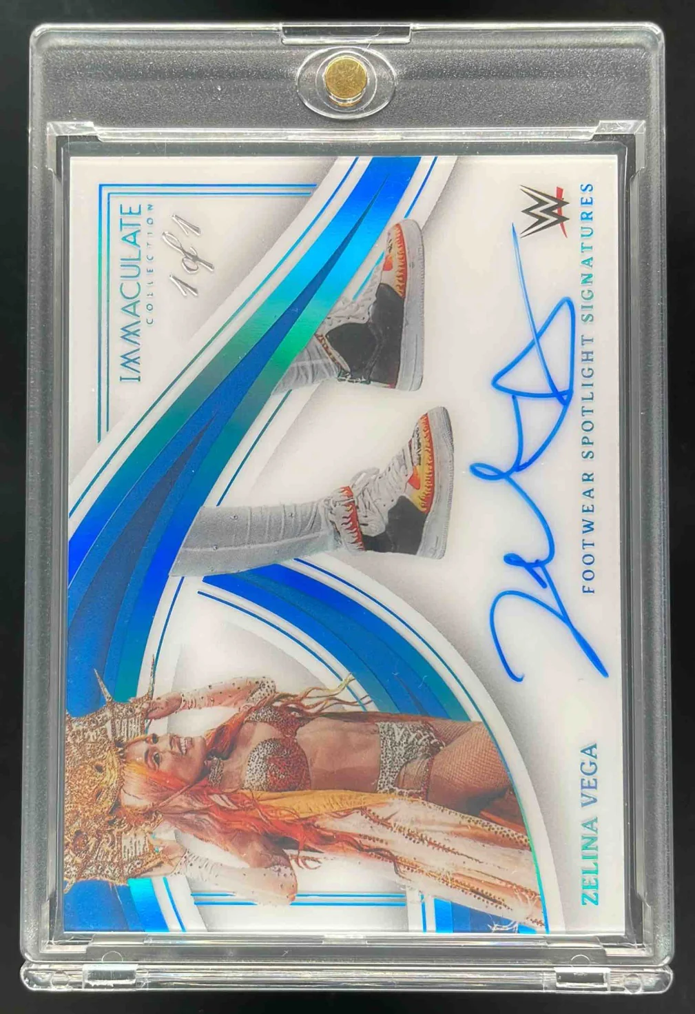 2023 Immaculate Collection Footwear Spotlight Platinum #ZVG Zelina Vega Auto 1/1