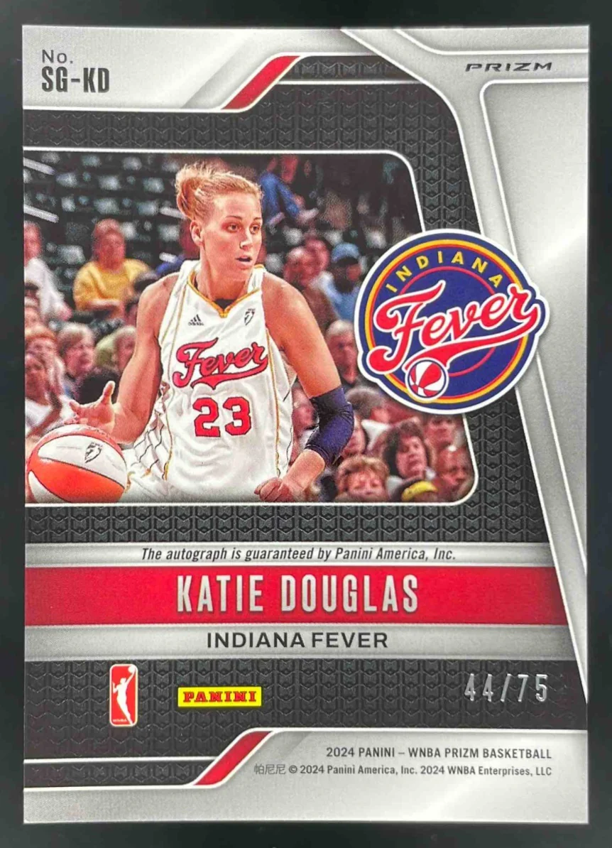 2024 WNBA Prizm Blue Prizm #SG-KD Katie Douglas Auto /75 - Image 2