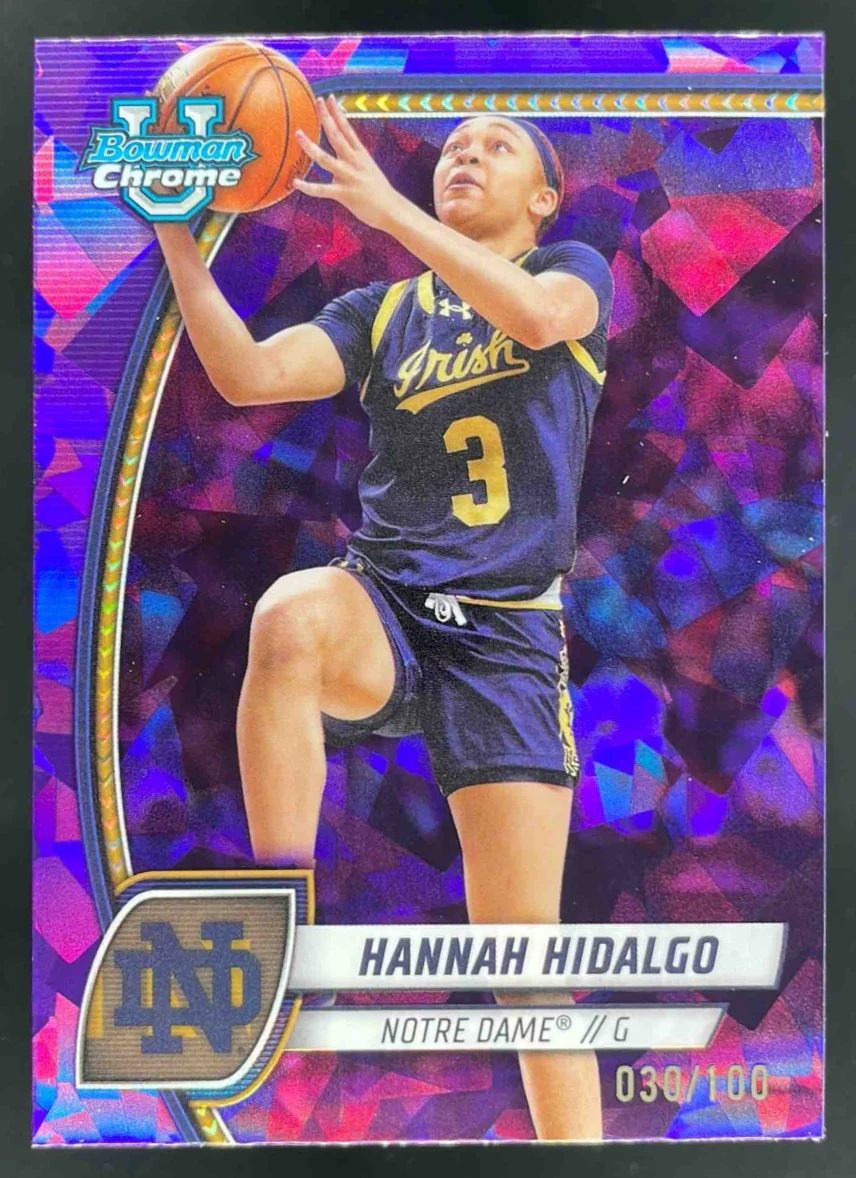2024-25 Bowman University Chrome Sapphire Purple #26 Hannah Hidalgo /100