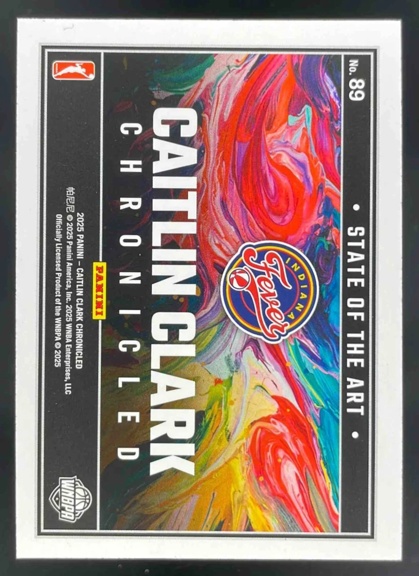 2025 Panini Caitlin Clark Chronicled State of the Art Red Holo #89 Caitlin Clark - Image 2