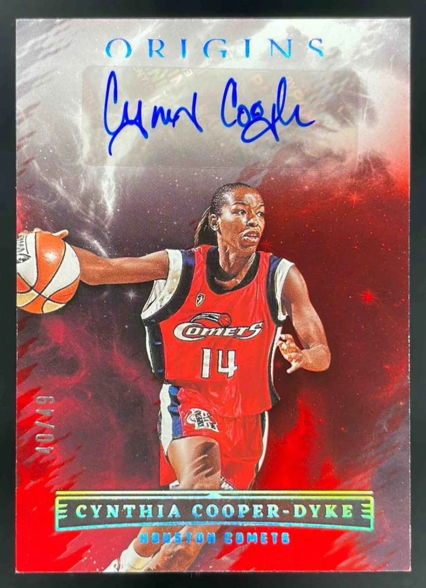 2023-24 Origins WNBA Origins Red #OA-CCD Cynthia Cooper-Dyke Auto /49