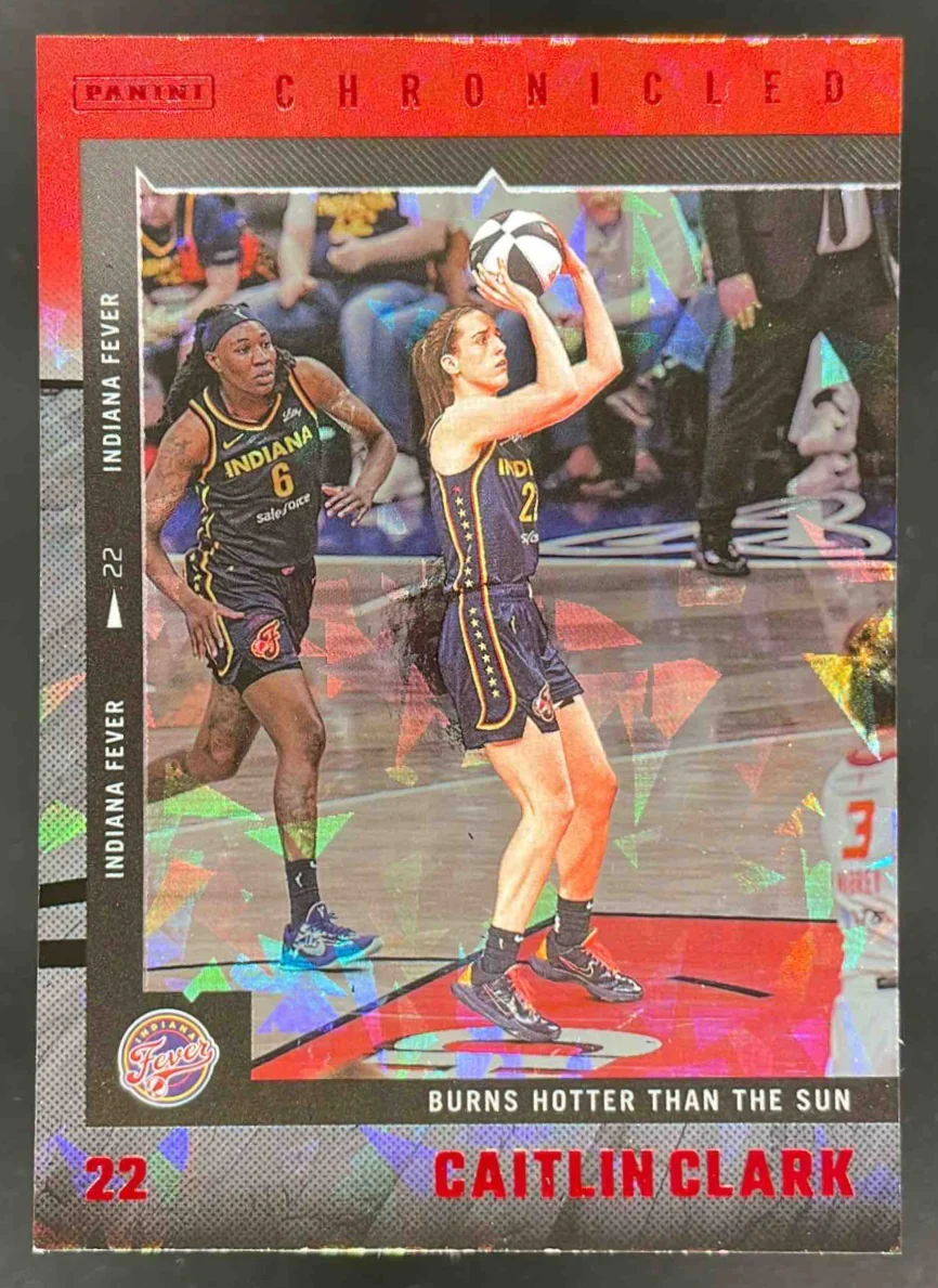 2025 Caitlin Clark Chronicled WNBA Red Cracked Ice #28 Caitlin Clark