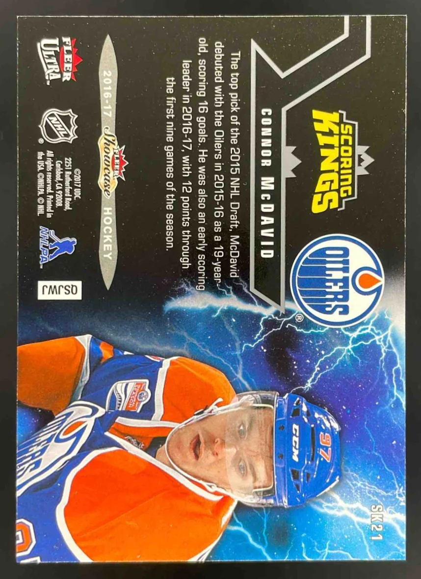 2016-17 Fleer Showcase Ultra Scoring Kings #SK21 Connor McDavid - Image 2