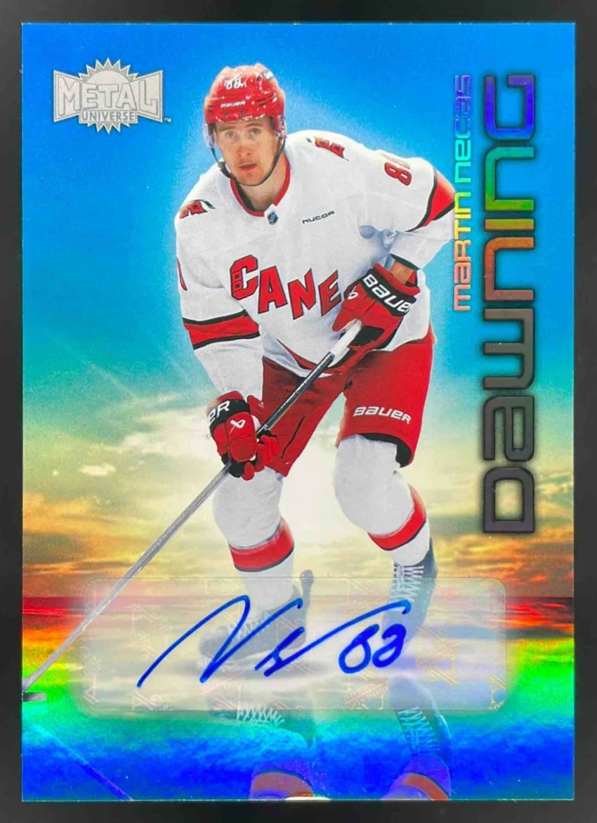 2024-25 Upper Deck Skybox Metal Universe Dawning #9 of 25 DW Martin Necas Auto