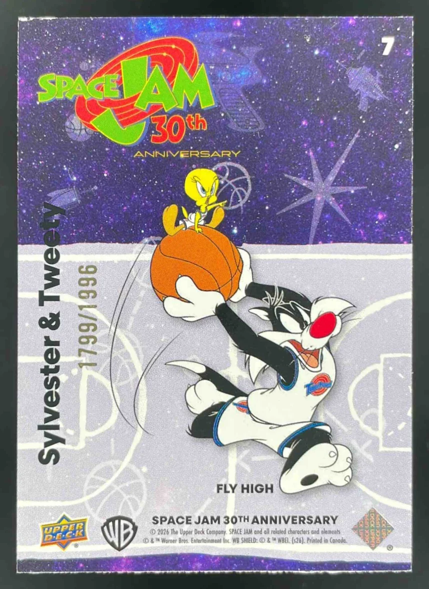 2026 Upper Deck Space Jam Fly High #7 Sylvester & Tweety /1996 - Image 2