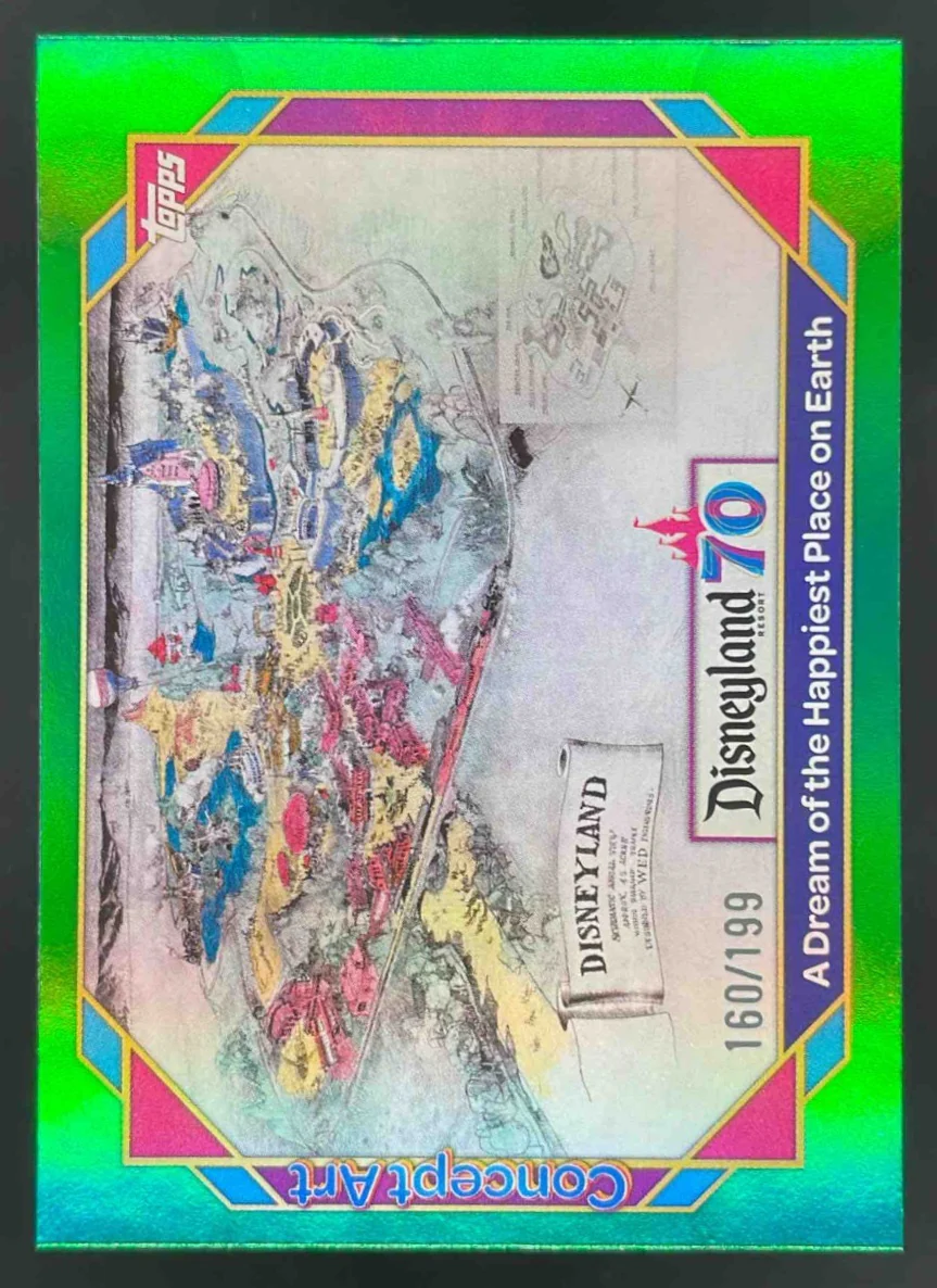 2025 Topps Disneyland Concept Art Green Foil A Dream Happiest Place Earth /199