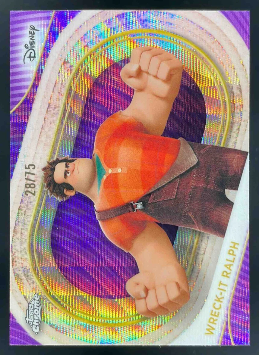 2025 Topps Chrome Disney Purple Wave Refractor #65 Wreck-It Ralph /75