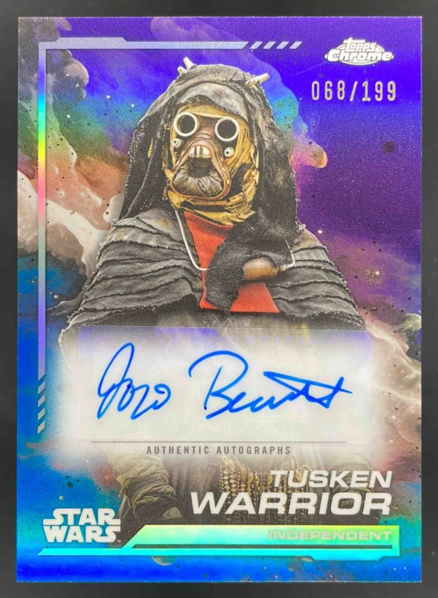 2024 Topps Chrome Star Wars Kamino Aqua #AU-JO Joanna Bennett Auto /199