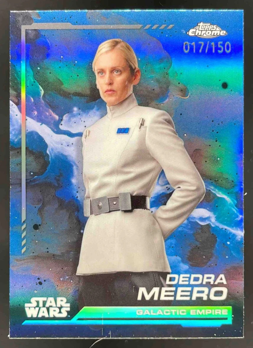 2024 Topps Chrome Star Wars Skywalker Blue Refractor #14 Dedra Meero /150
