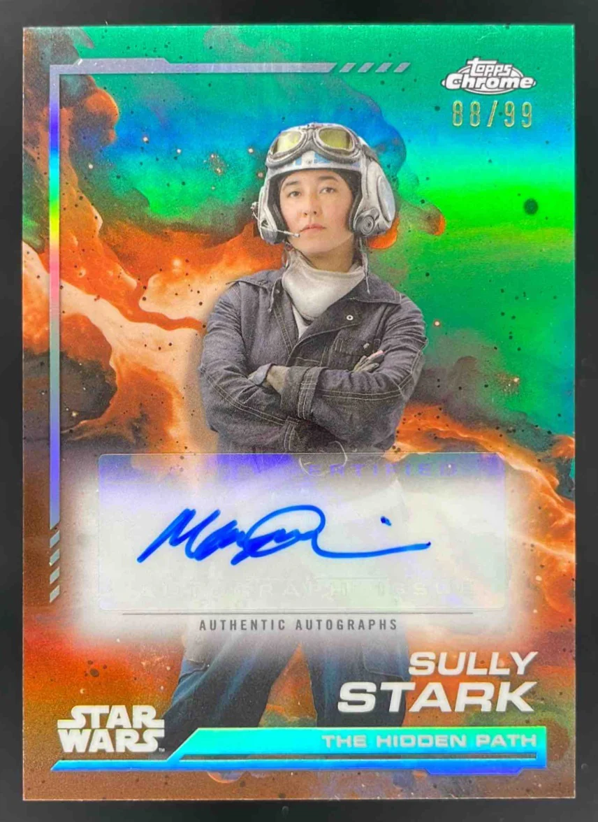 2024 Topps Chrome Star Wars Kashyyk Green #AU-ME Sully Stark Auto /99