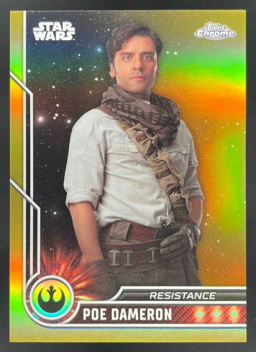 2023 Topps Chrome Star Wars Gold #67 Poe Dameron /50