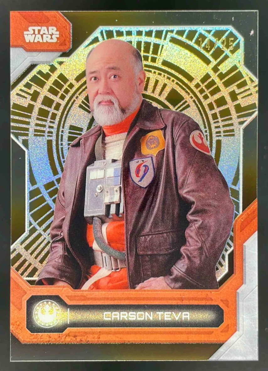2024 Topps Star Wars High Tek Imperial Walls Pattern Orange #20 Carson Teva /25