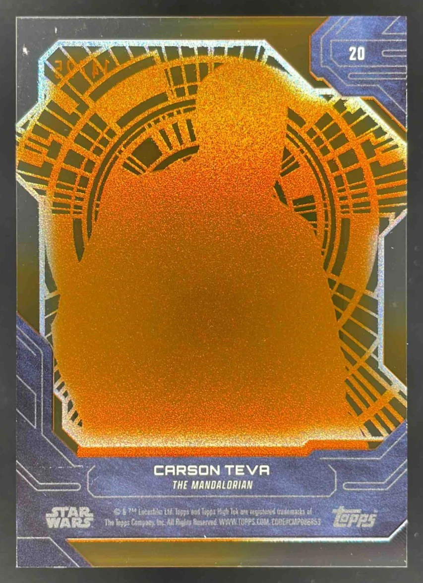 2024 Topps Star Wars High Tek Imperial Walls Pattern Orange #20 Carson Teva /25 - Image 2