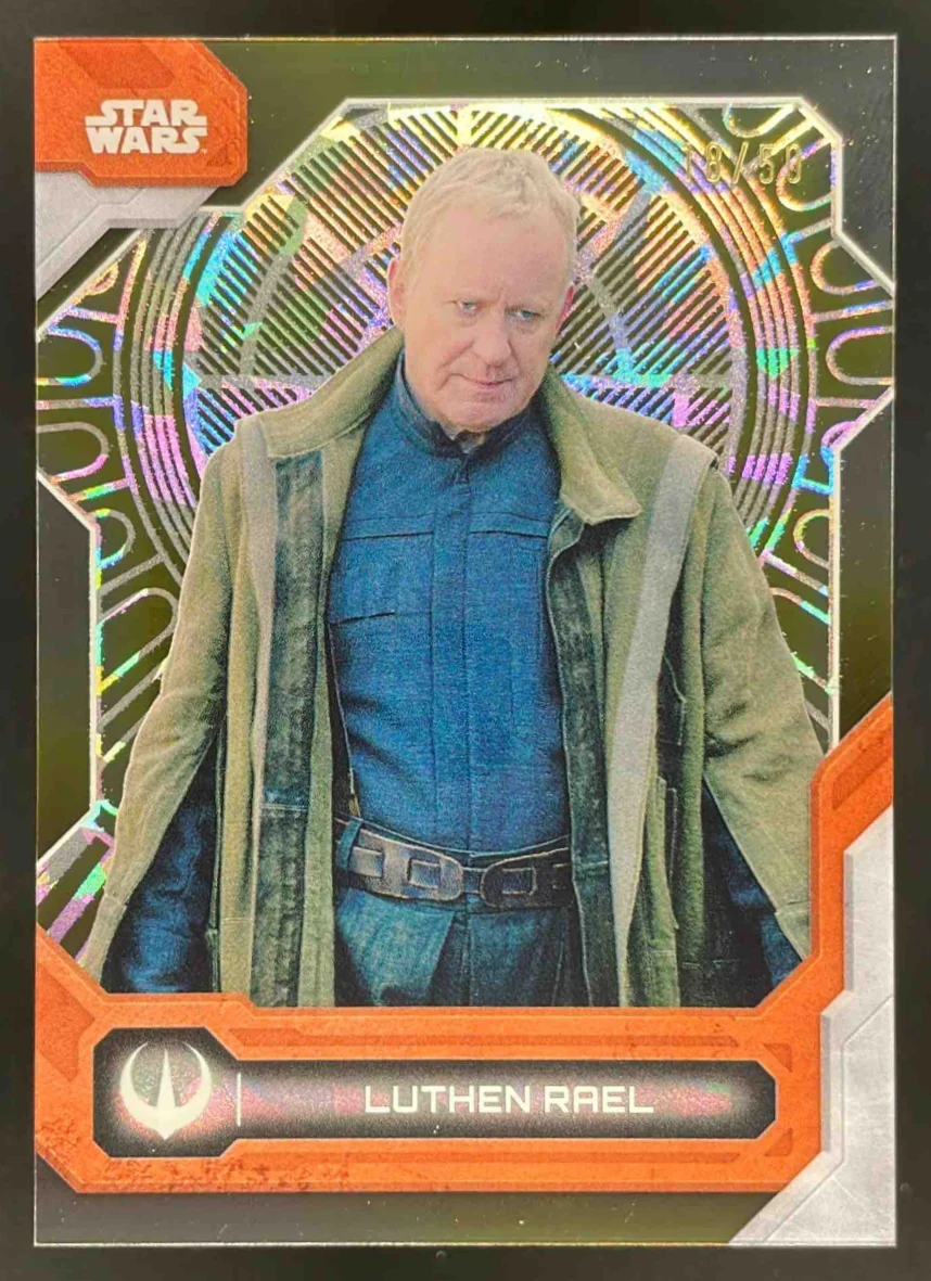 2024 Topps Star Wars High Tek Throne Room Pattern Gold Foil #68 Luthen Rael /50