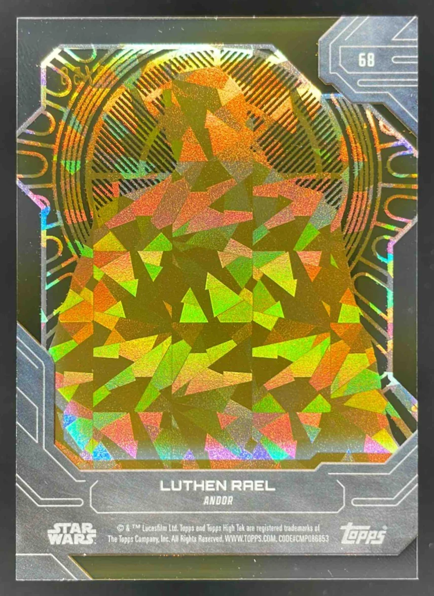2024 Topps Star Wars High Tek Throne Room Pattern Gold Foil #68 Luthen Rael /50 - Image 2