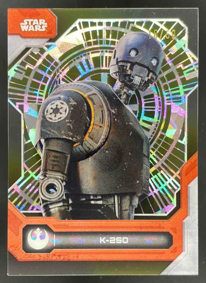 2024 Topps Star Wars High Tek Death Star Laser Pattern Gold Foil #57 K-2/50