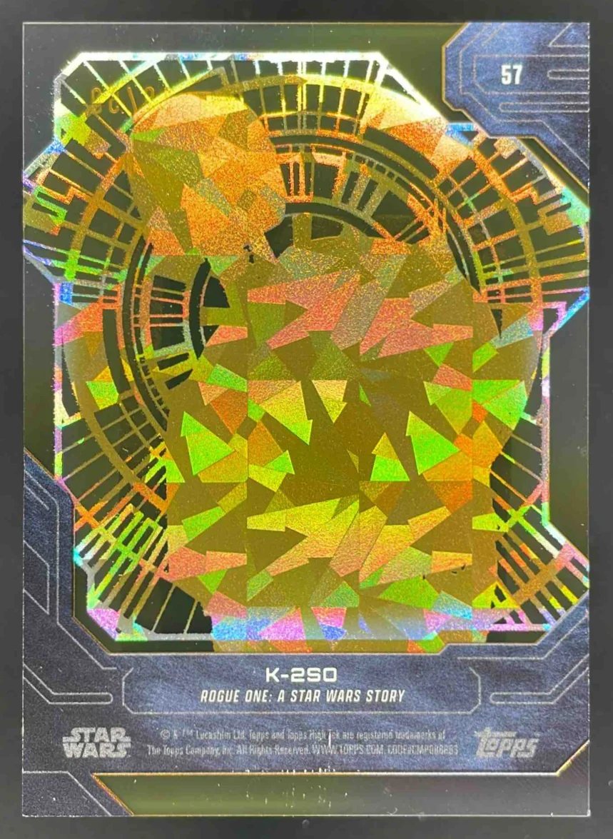2024 Topps Star Wars High Tek Death Star Laser Pattern Gold Foil #57 K-2/50 - Image 2