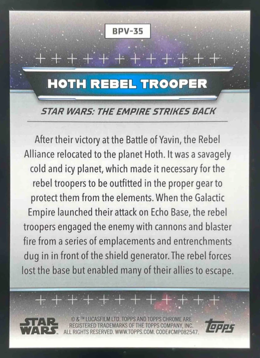 2024 Topps Star Wars Hyperspace Planetary Variations #35 Hoth Rebel Trooper /99 - Image 2