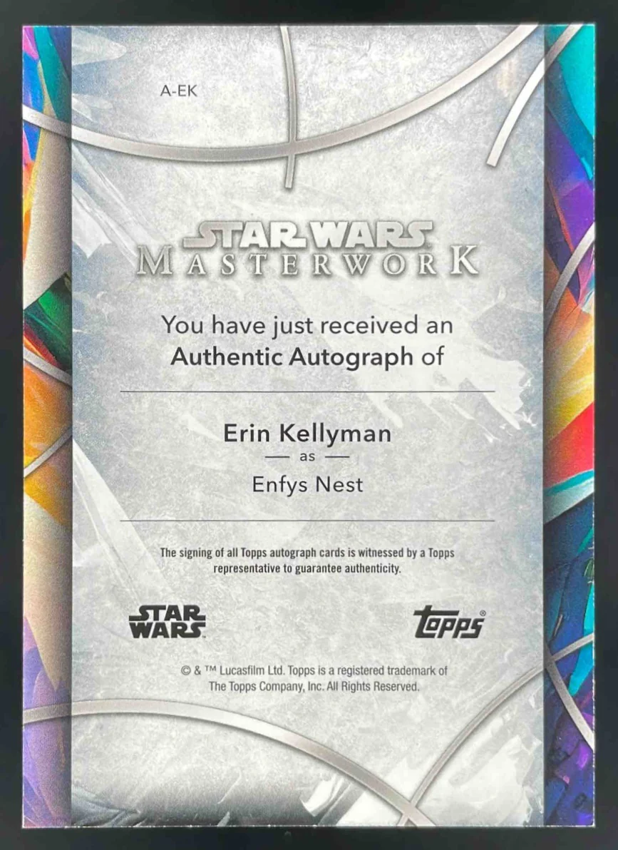 2024 Topps Star Wars Masterwork #A-EK Erin Kellyman as Enfys Nest Auto - Image 2