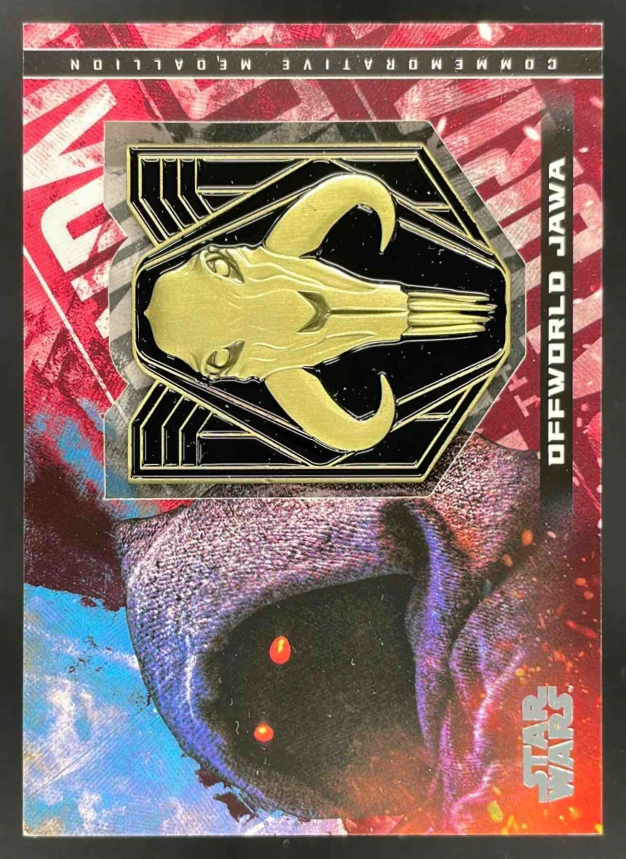 2020 Topps Star Wars The Mandalorian Medallion Relics #M-JM Offworld Jawa /99