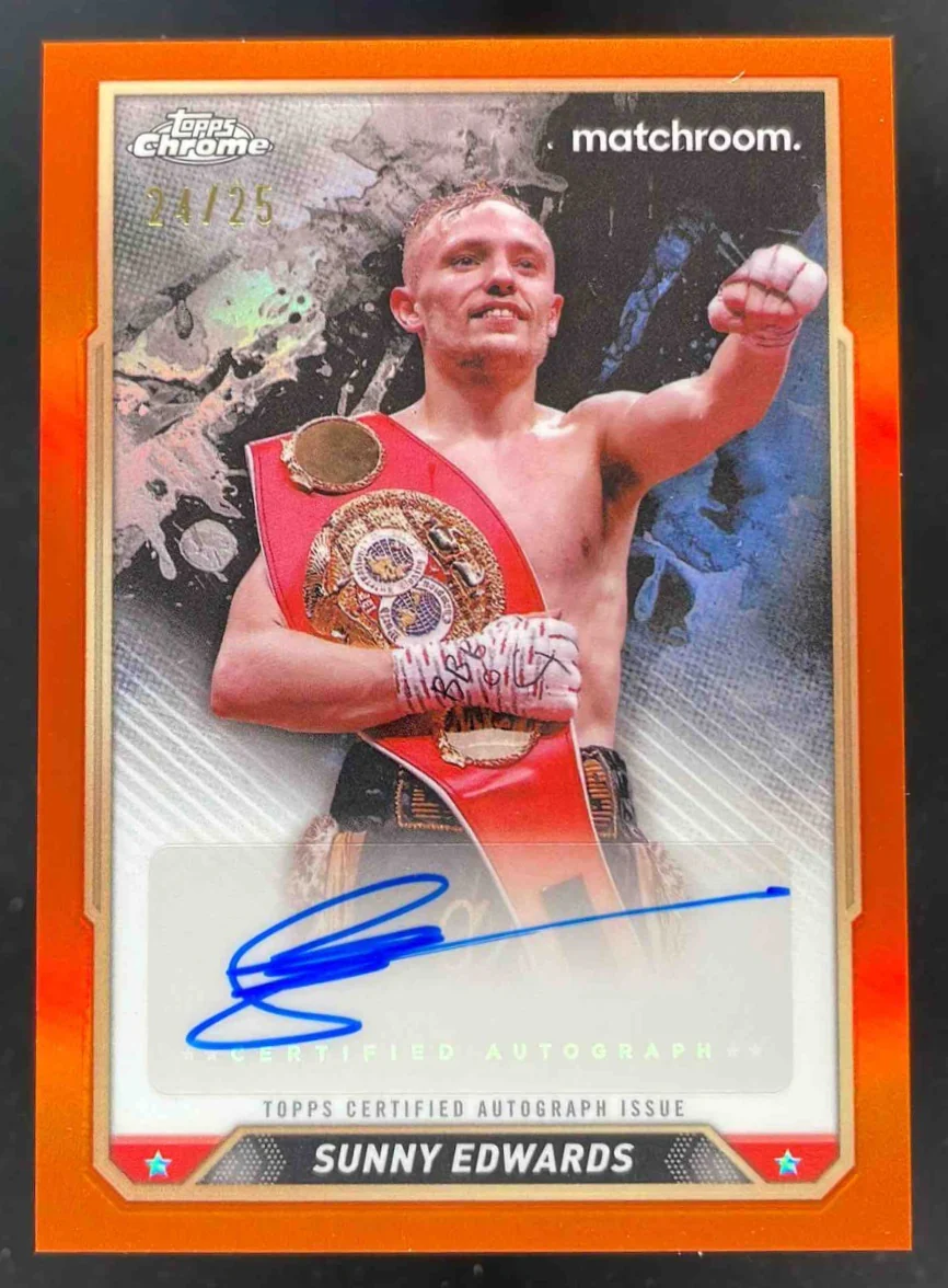 2024 Topps Chrome Chrome Orange #CBA-SES Sunny Edwards Auto /25