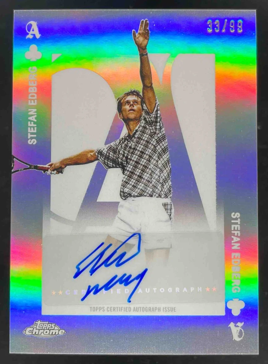 2025 Topps Chrome Aces Autographs Refractor #AA-SE Stefan Edberg Auto /99