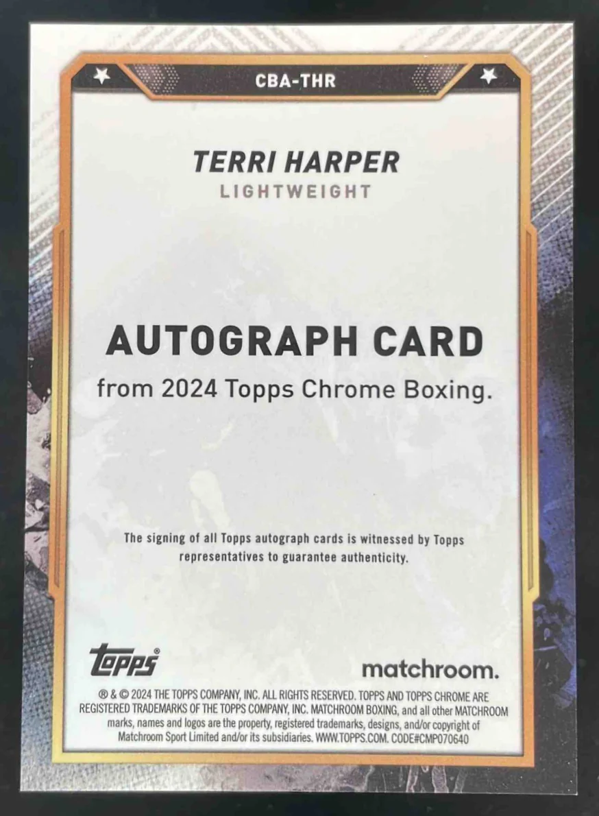 2024 Topps Chrome Autograph #CBA-THR Terri Harper Auto - Image 2