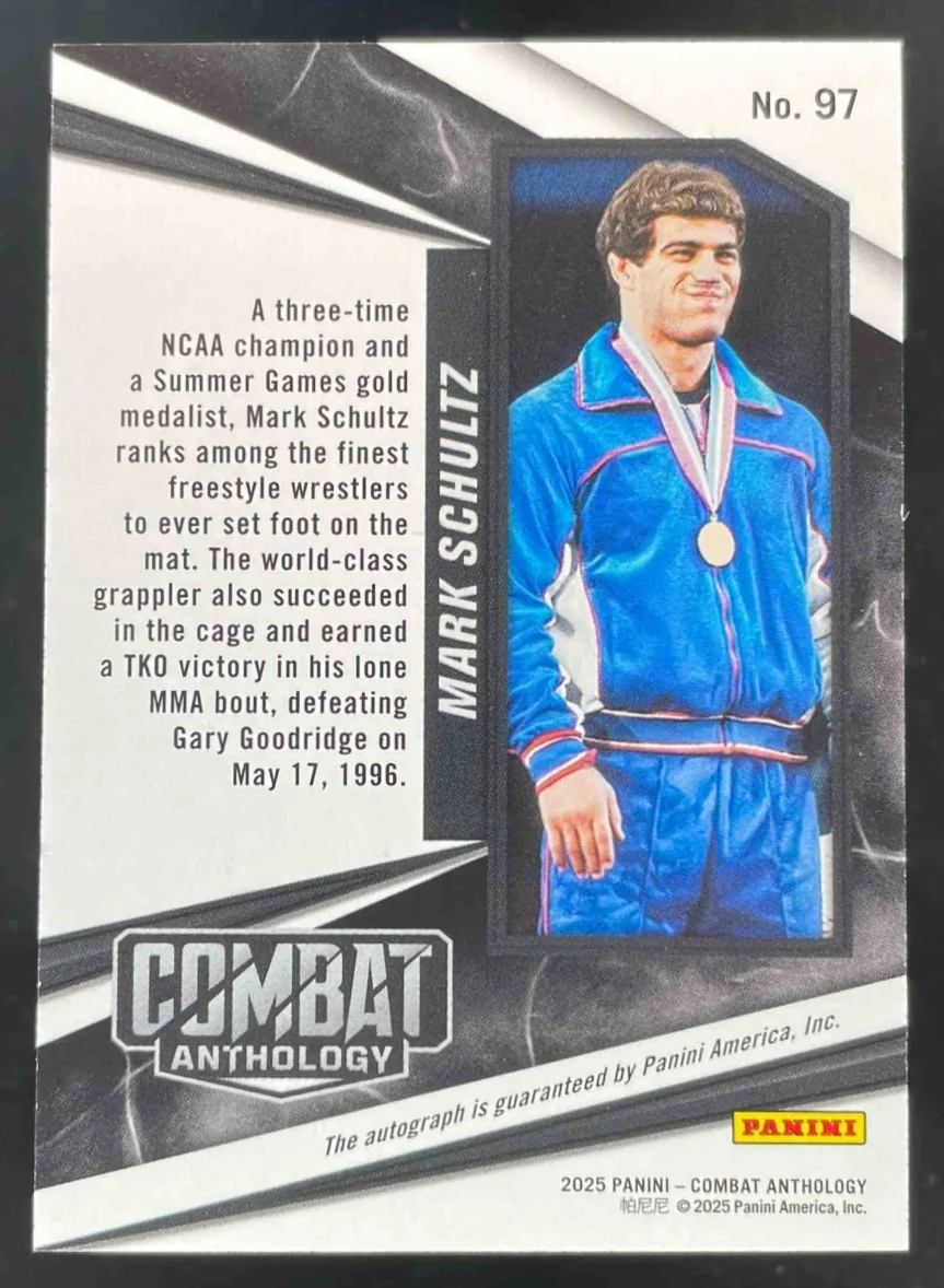 2025 Panini PFL Combat Anthology Signatures #97 Mark Schultz Auto - Image 2