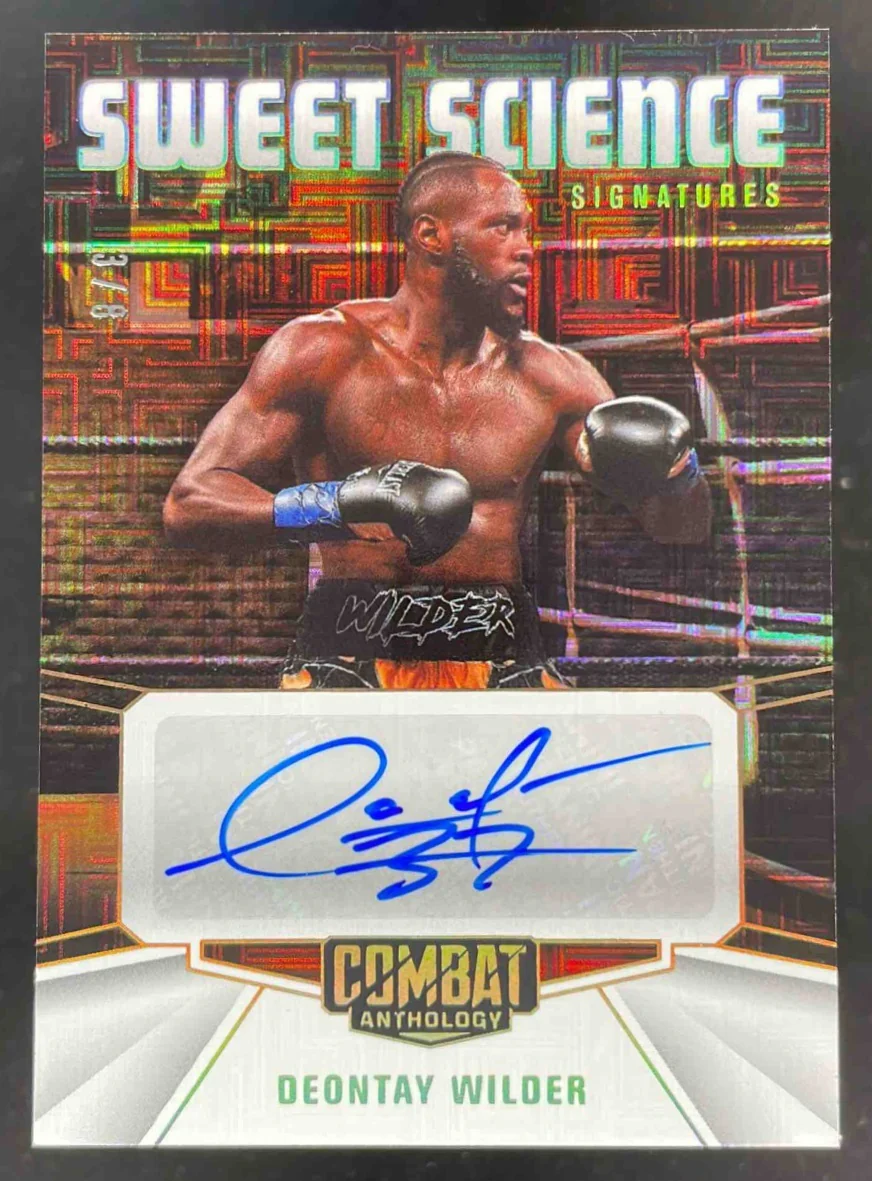 2025 PFL Combat Anthology Sweet Science Squared Circle Deontay Wilder Auto /8