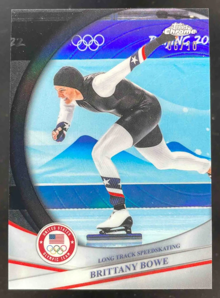 2026 Topps Chrome U.S. Winter Olympic Hopefuls Black #127 Brittany Bowe /10