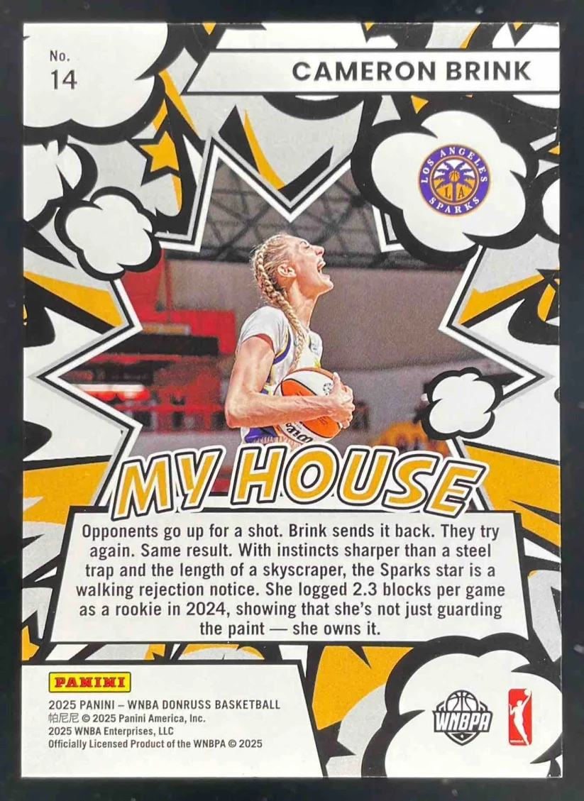 2025 Panini Donruss WNBA My House Holo #14 Cameron Brink /99 - Image 2