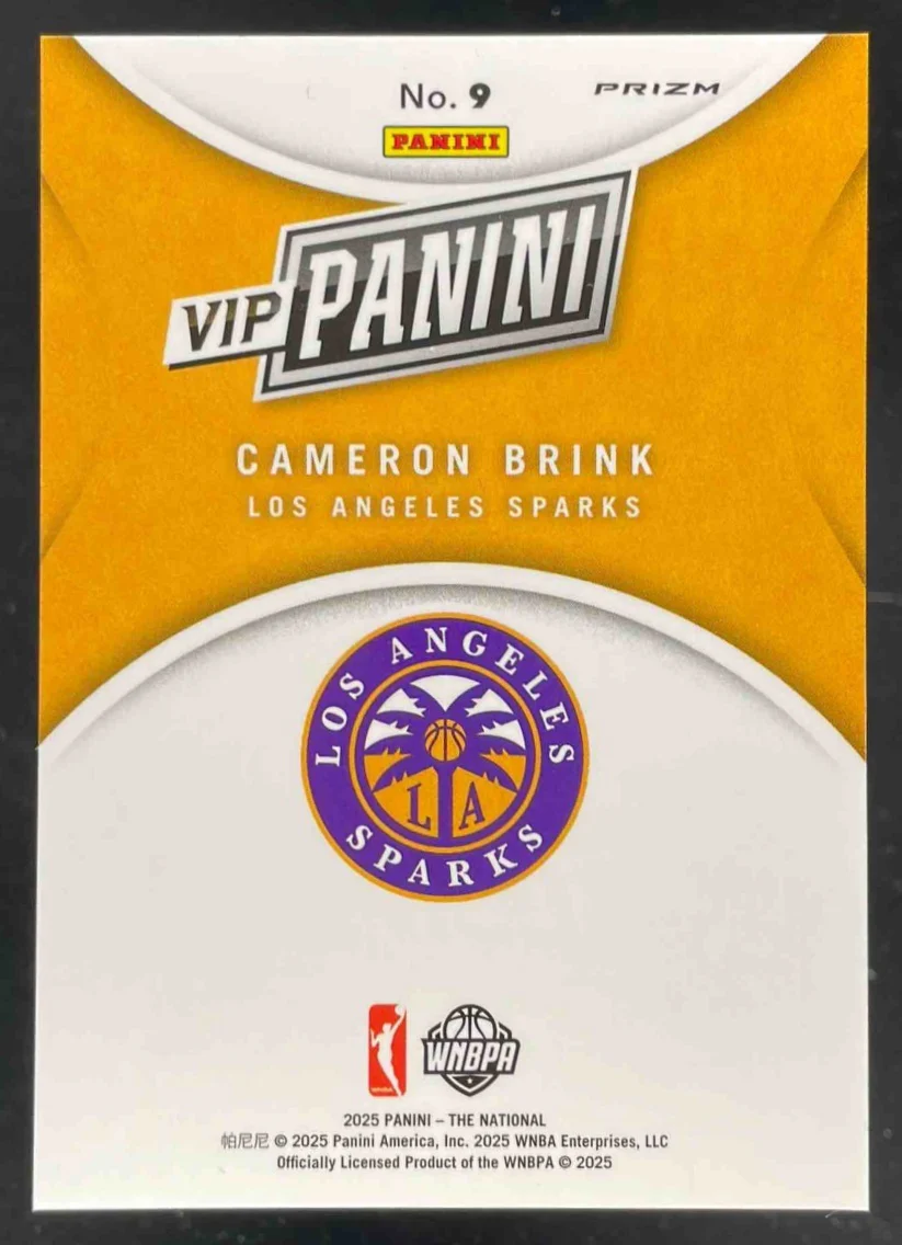 2025 Panini NSCC VIP Gold Packs Gold VIP Tiger Stripes #9 Cameron Brink - Image 2