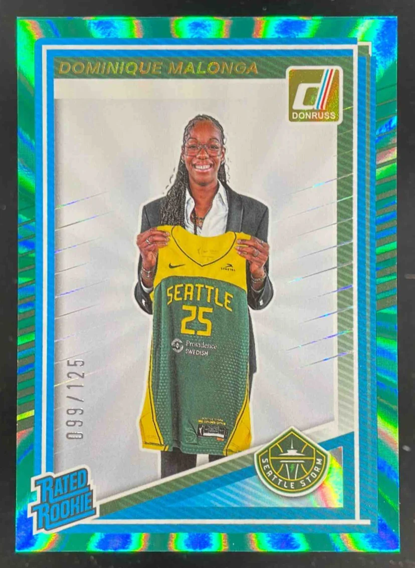 2025 Panini Donruss WNBA Rated Rookies Teal Laser #89 Dominique Malonga RC /125