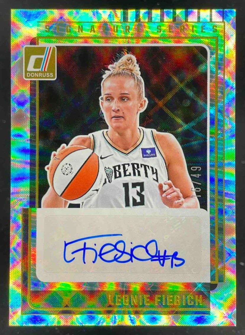 2025 Donruss WNBA Signature Series Holo Frame #SS-LF Leonie Fiebich Auto /49
