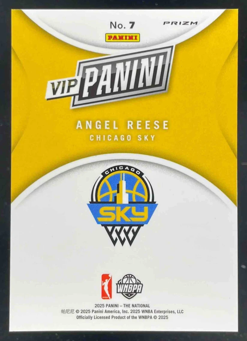 2025 Panini NSCC VIP Gold Packs Gold VIP Zebra #7 Angel Reese - Image 2