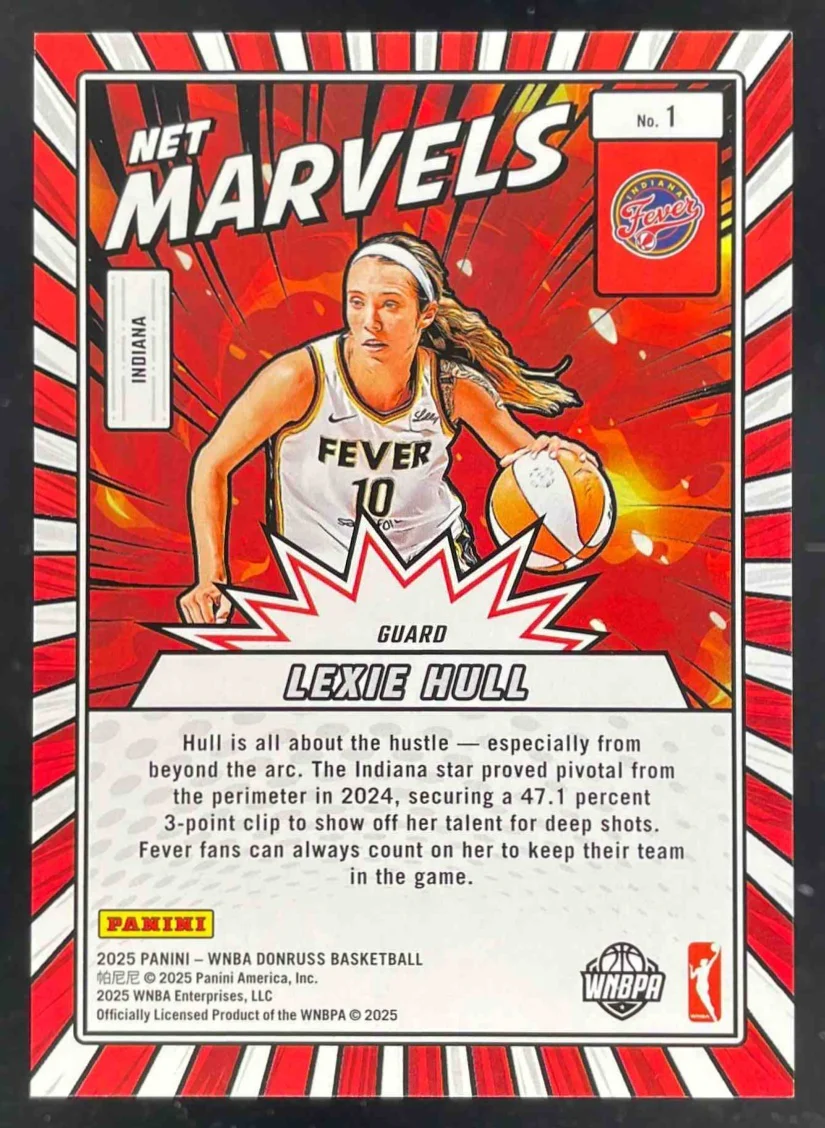 2025 Panini Donruss WNBA Net Marvels Holo Laser #1 Lexie Hull /99 - Image 2
