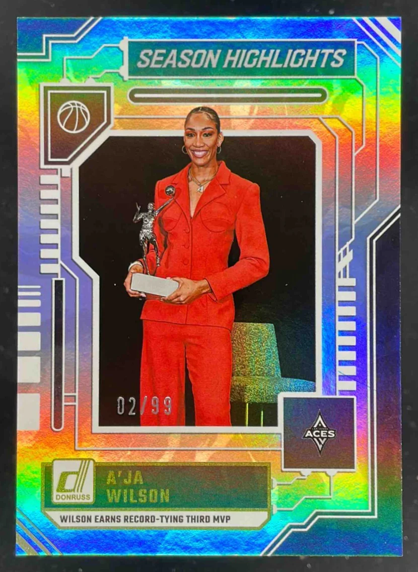 2025 Panini Donruss WNBA Season Highlights #16 A'ja Wilson /99