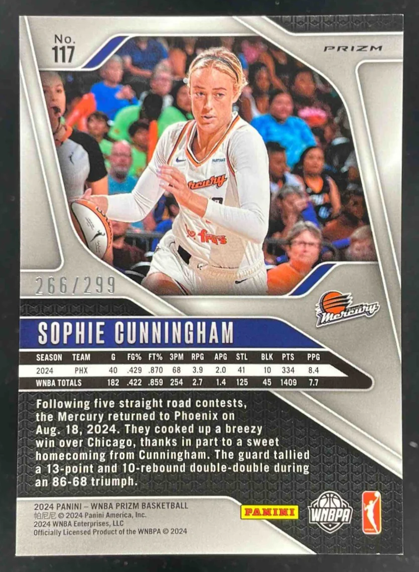 2024 Panini WNBA Prizm Red Prizm #117 Sophie Cunningham /299 - Image 2