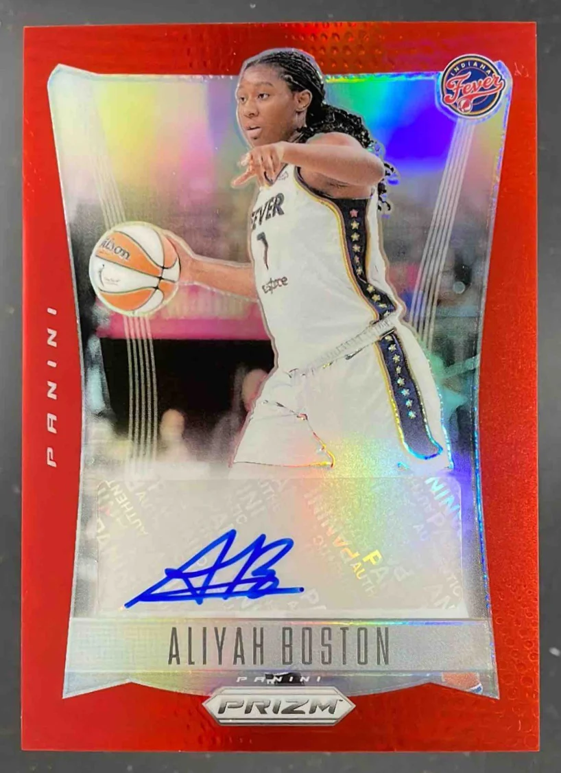 2024 WNBA Prizm Throwback Red Prizm #TB-AB Aliyah Boston Auto /99