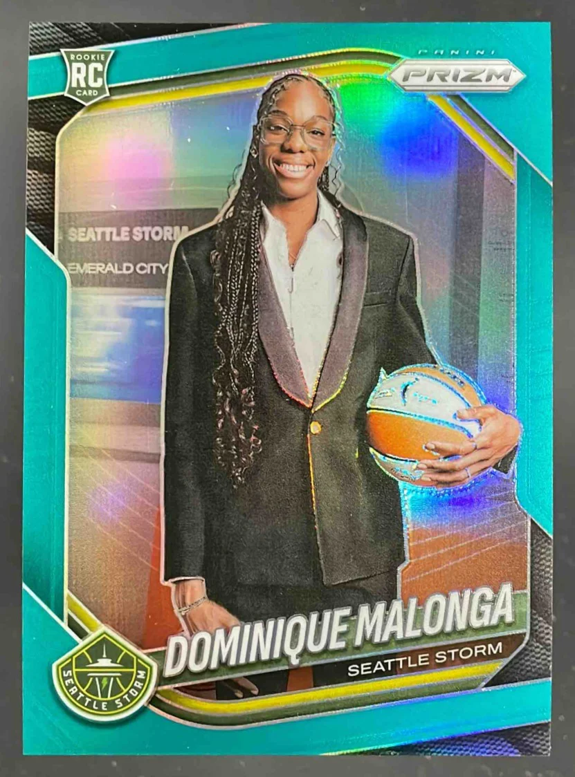 2025 Panini WNBA Prizm Teal Prizm #144 Dominique Malonga /49