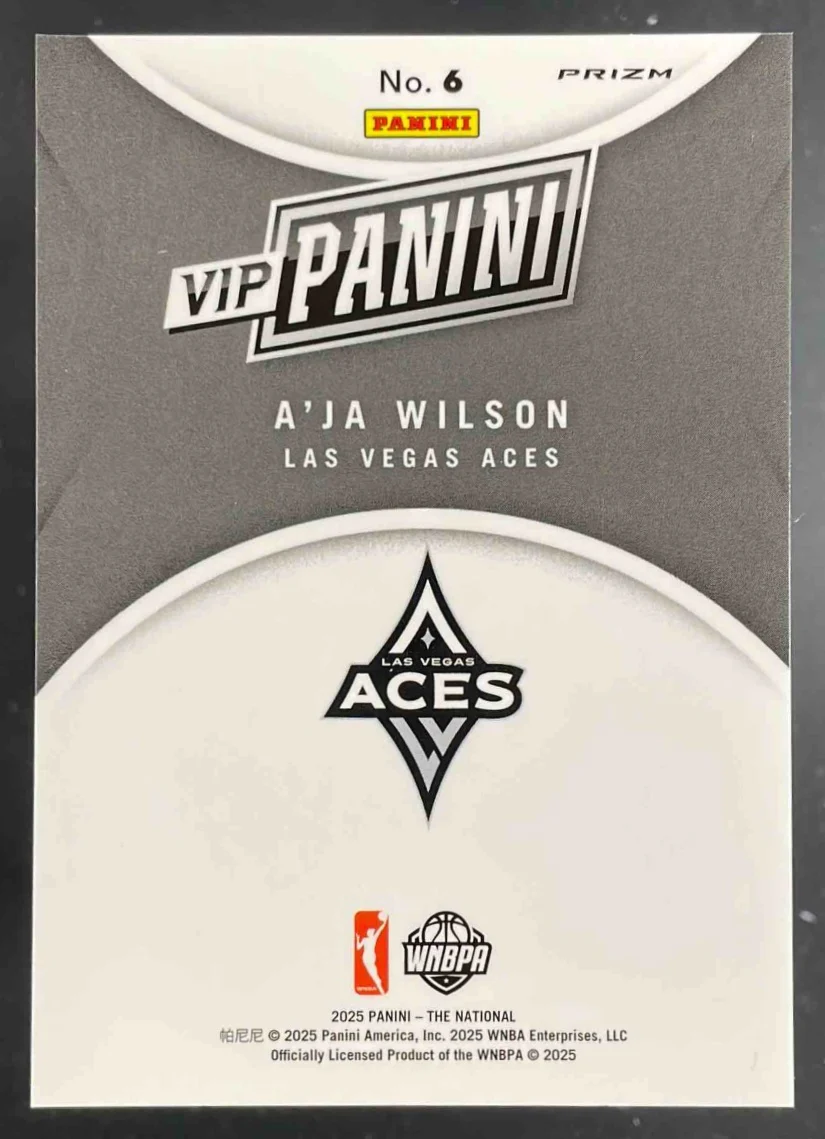 2025 Panini NSCC VIP Gold Packs Gold VIP Tiger Stripes #6 A'ja Wilson - Image 2